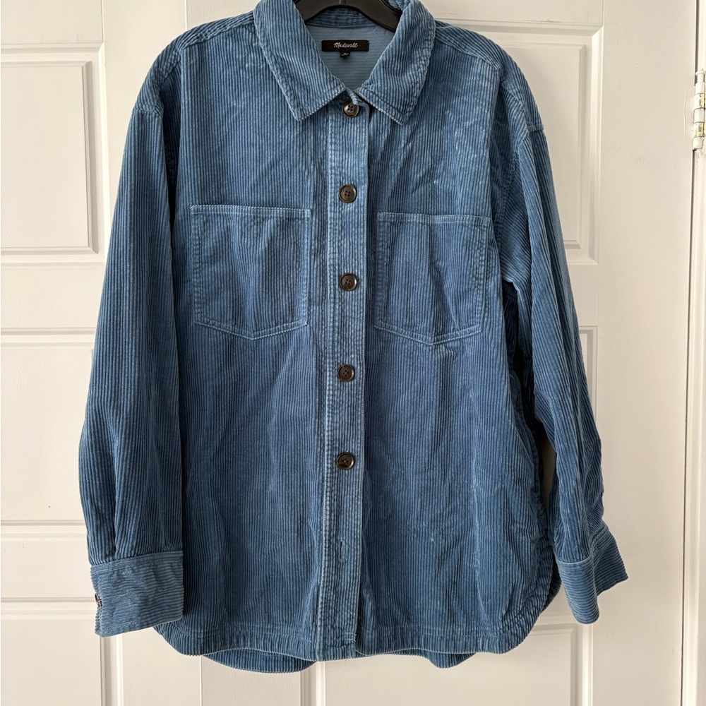 Sz M | Madewell Blue Corduroy Shirt Jacket